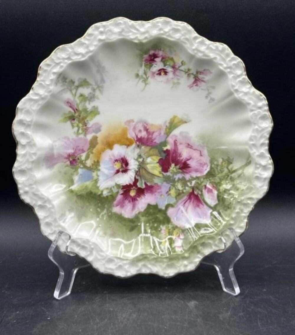 Vintage Limoges France A. Lanternier Lunch Plate, 8.75″ x 1″